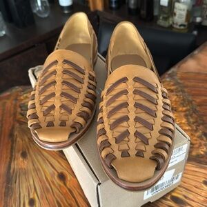 Nisolo Men's Huarache Sandal NWT Two Tone Brown leather Size 13